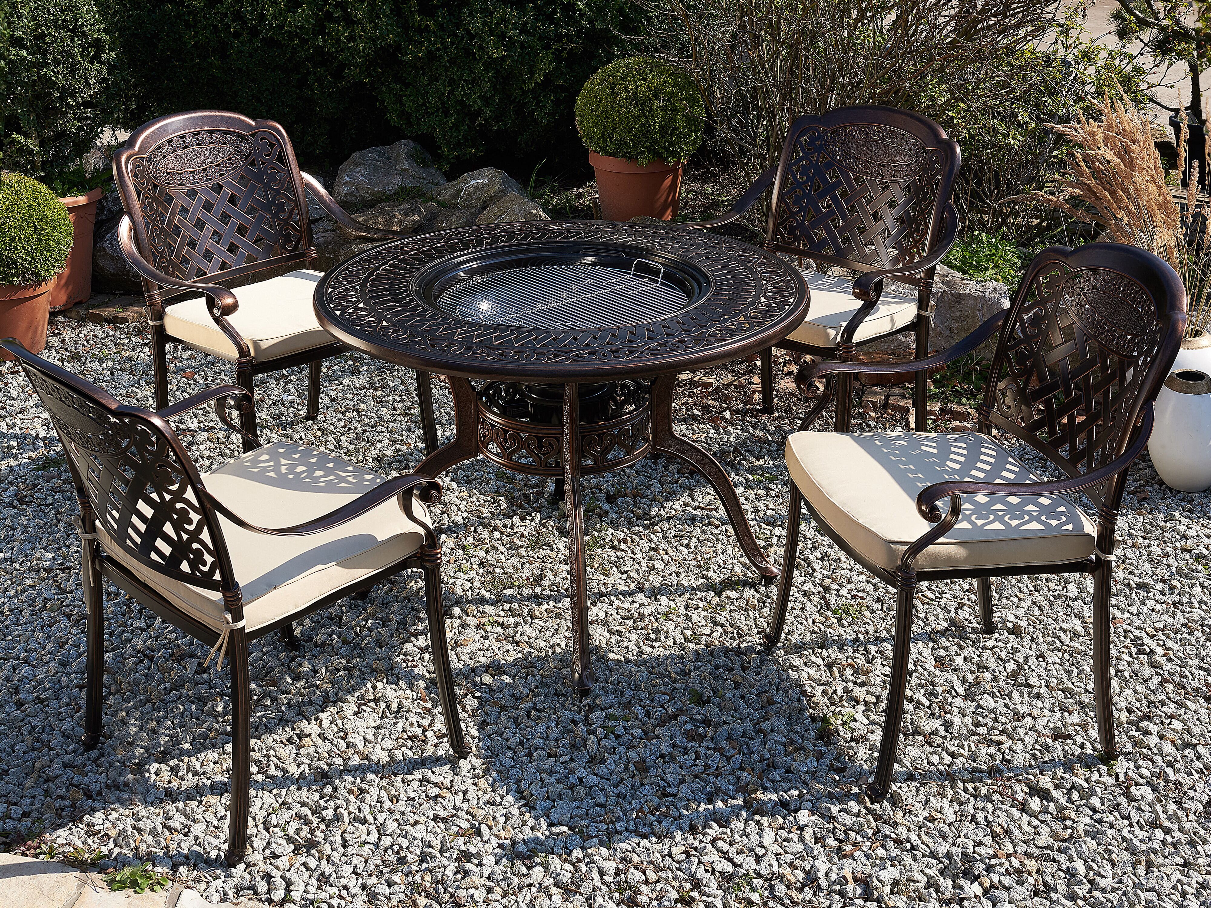 outdoor bistro set with 4 chairs