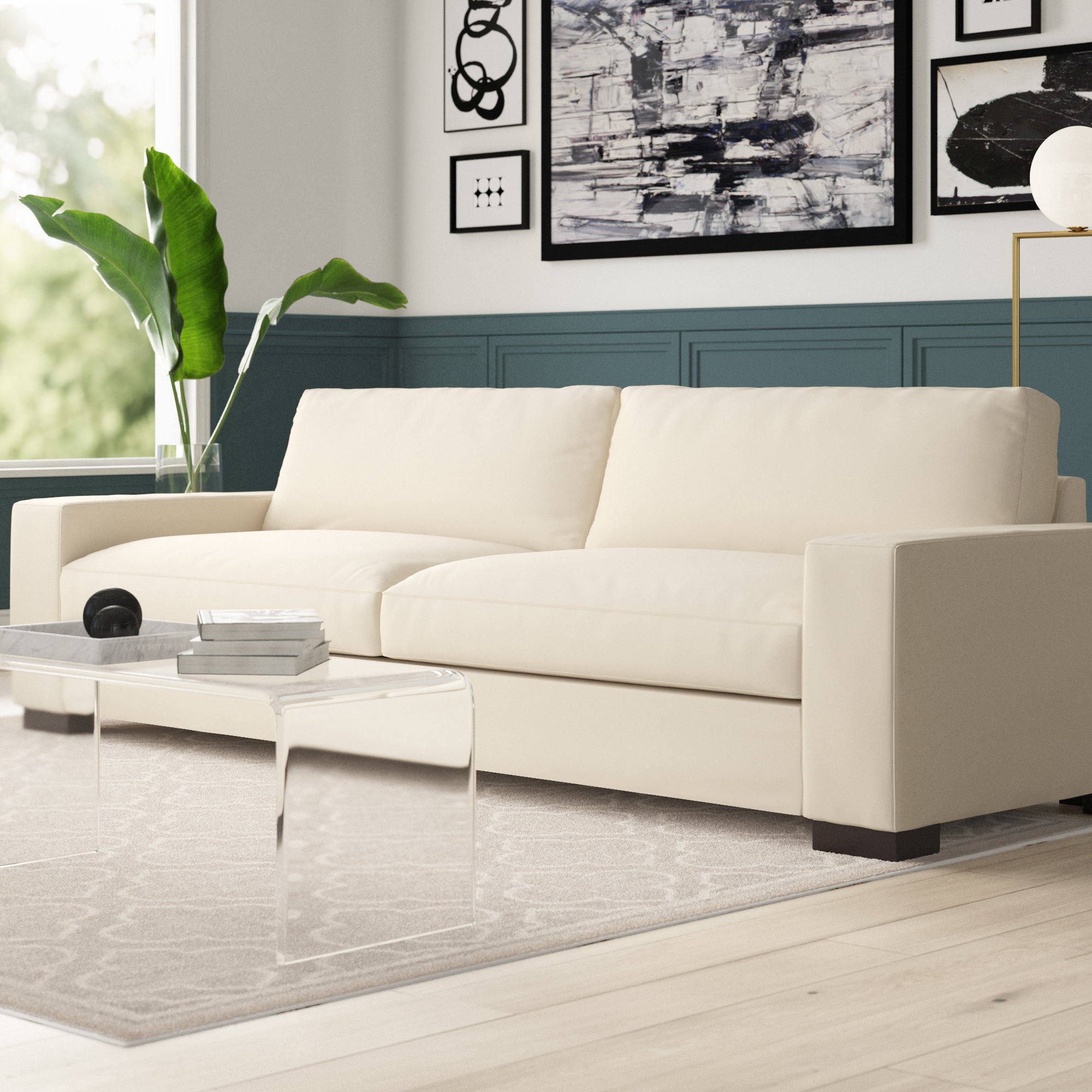 Cammarata Cotton 108 26 Square Arm Sofa Reviews Joss Main Cammarata Cotton 108 26 Square Arm