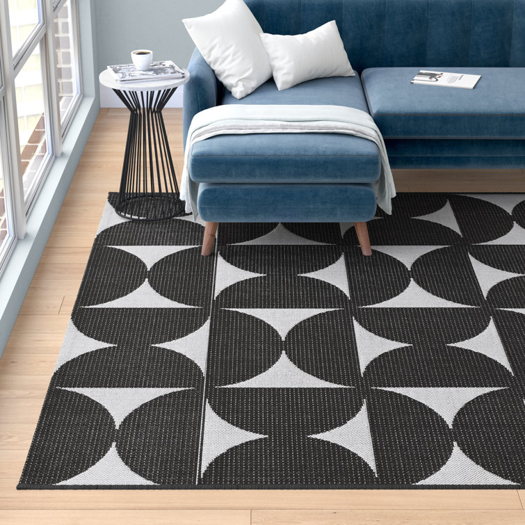 Modern Flatweave Indoor and Outdoor Grey Rug in 3 Designs and 4 sizes Carpet 