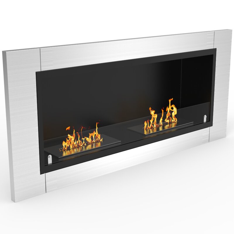 Orren Ellis Sheehan Ventless Recessed Bio Ethanol Fireplace Insert