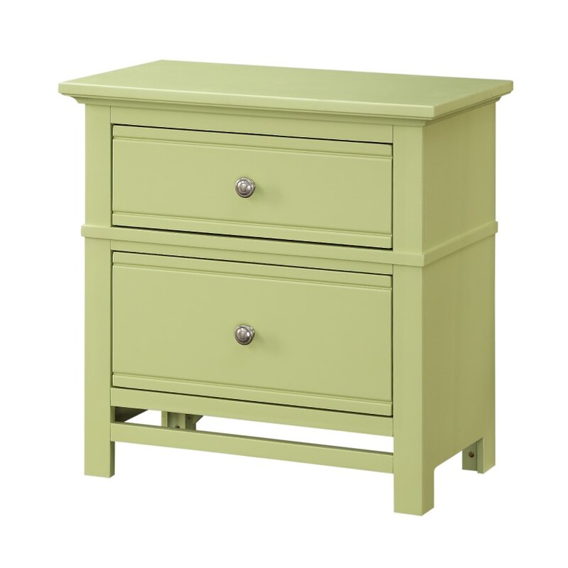 lime green bedside table