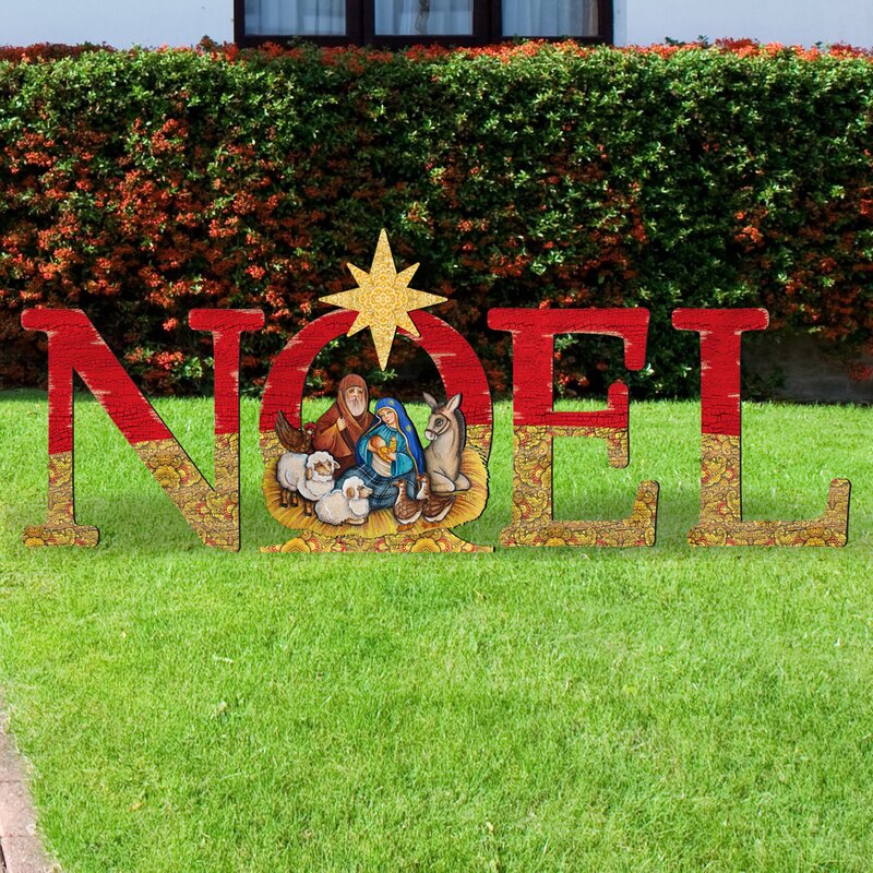 The Holiday Aisle Noel Nativity Yard Lawn Art Wayfair