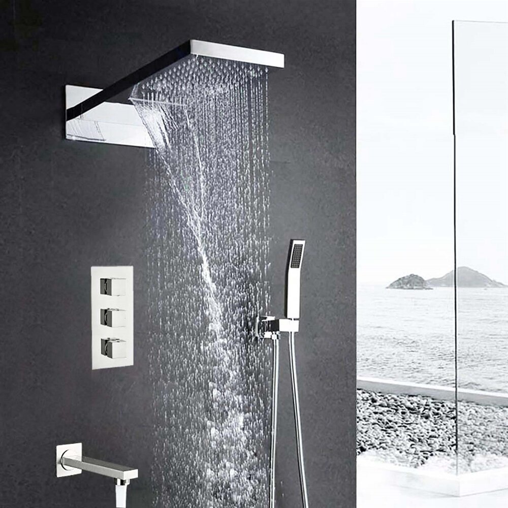 FontanaShowers Florence Pressured-Balanced Complete Shower System with ...