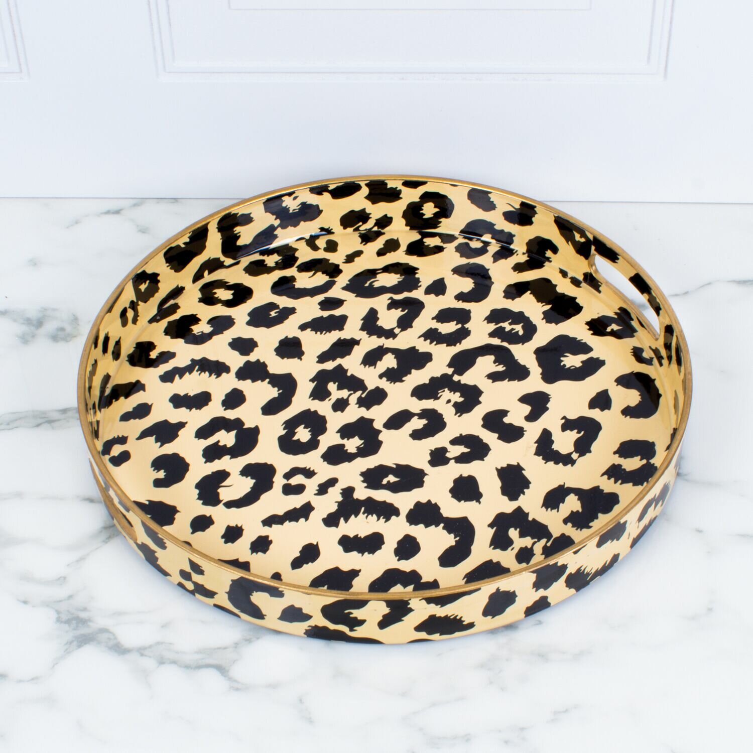 Mercer41 Quiles Leopard Ottoman Coffee Table Tray Reviews Wayfair