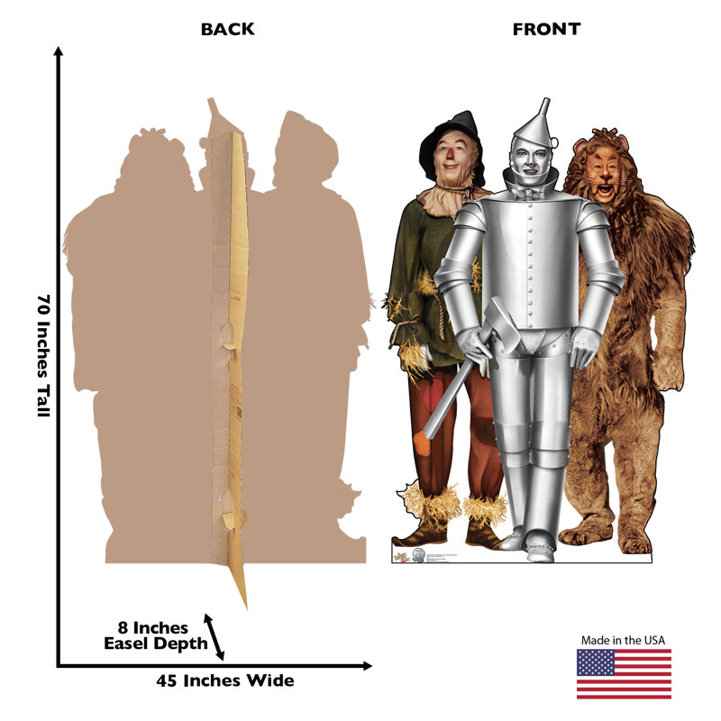 Dorothy Cowardly Lion 10 The Wizard of Oz Large Stickers Tin Man Scarecrow