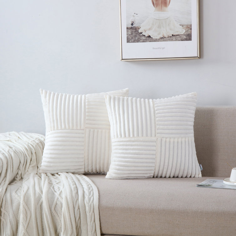white square throw pillows