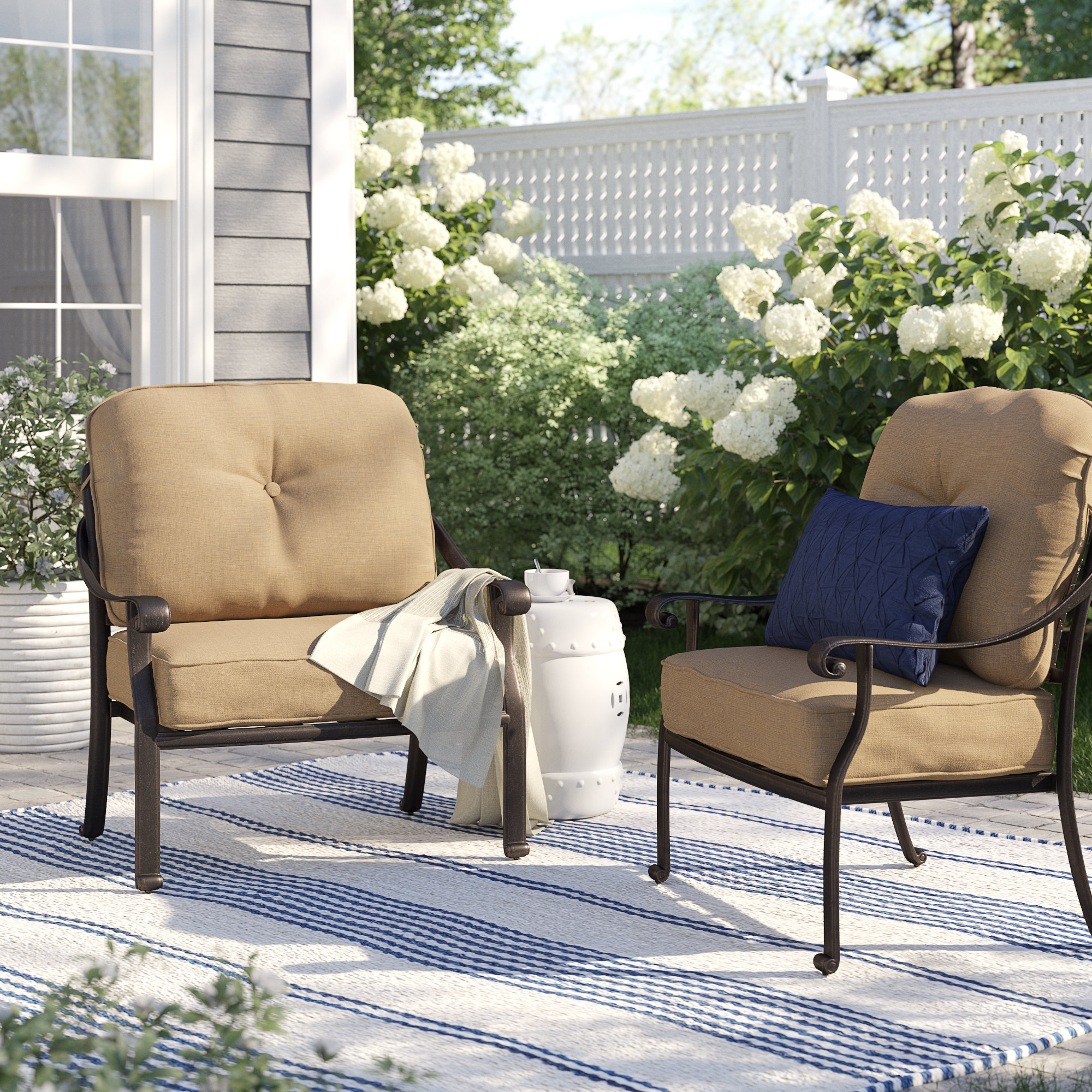 Moraine Patio Chair With Cushions Reviews Birch Lane