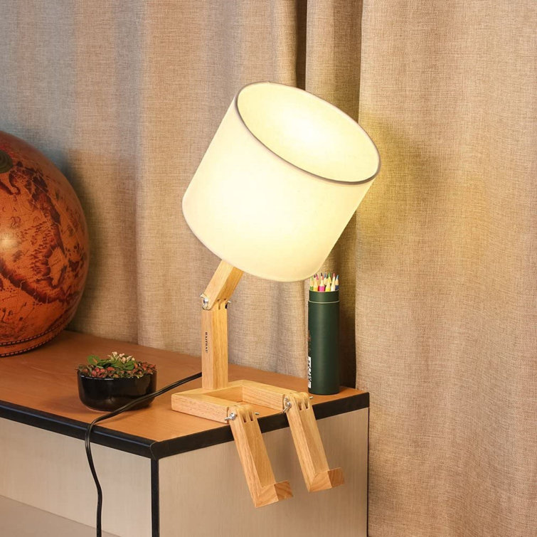 wooden stick figure lamp