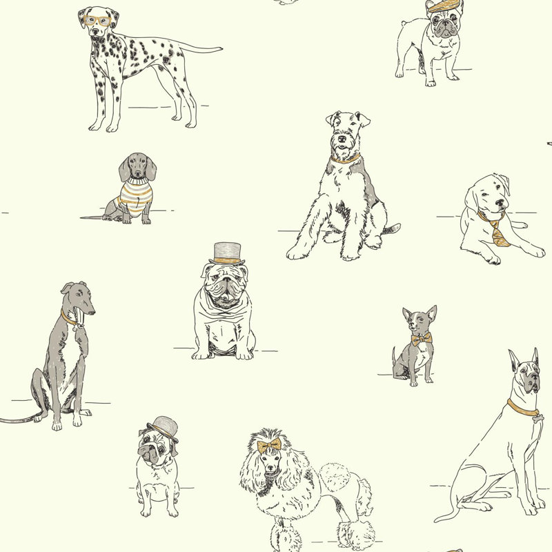 York Wallcoverings Ashford Toiles Dog S Life 33 X 21 Wildlife