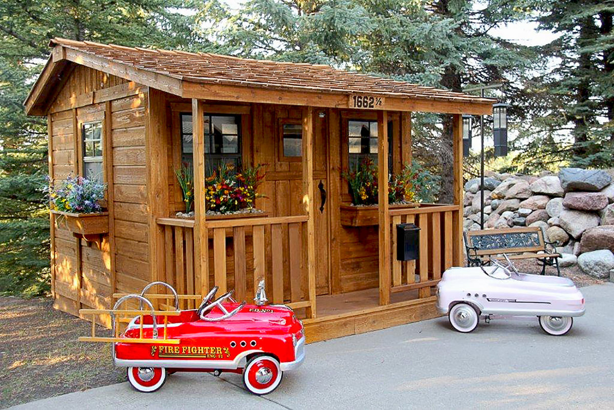 cozy cabin cedar playhouse