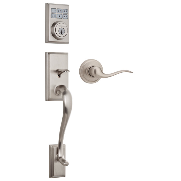 Hawthorne Handleset With Deadbolt And Door Knob And Rosette