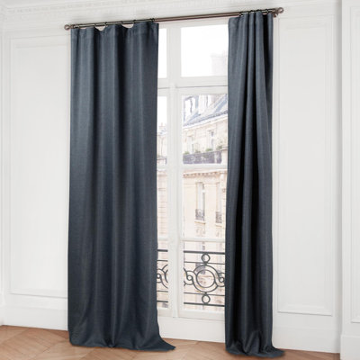 Coconut Solid Pencil Pleat Single Curtain Panel Madura Curtain