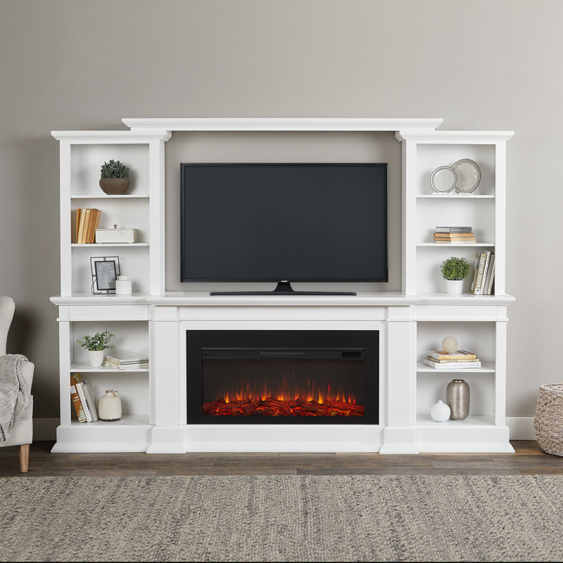 Real Flame Monte Vista Solid Wood Entertainment Center For Tvs Up