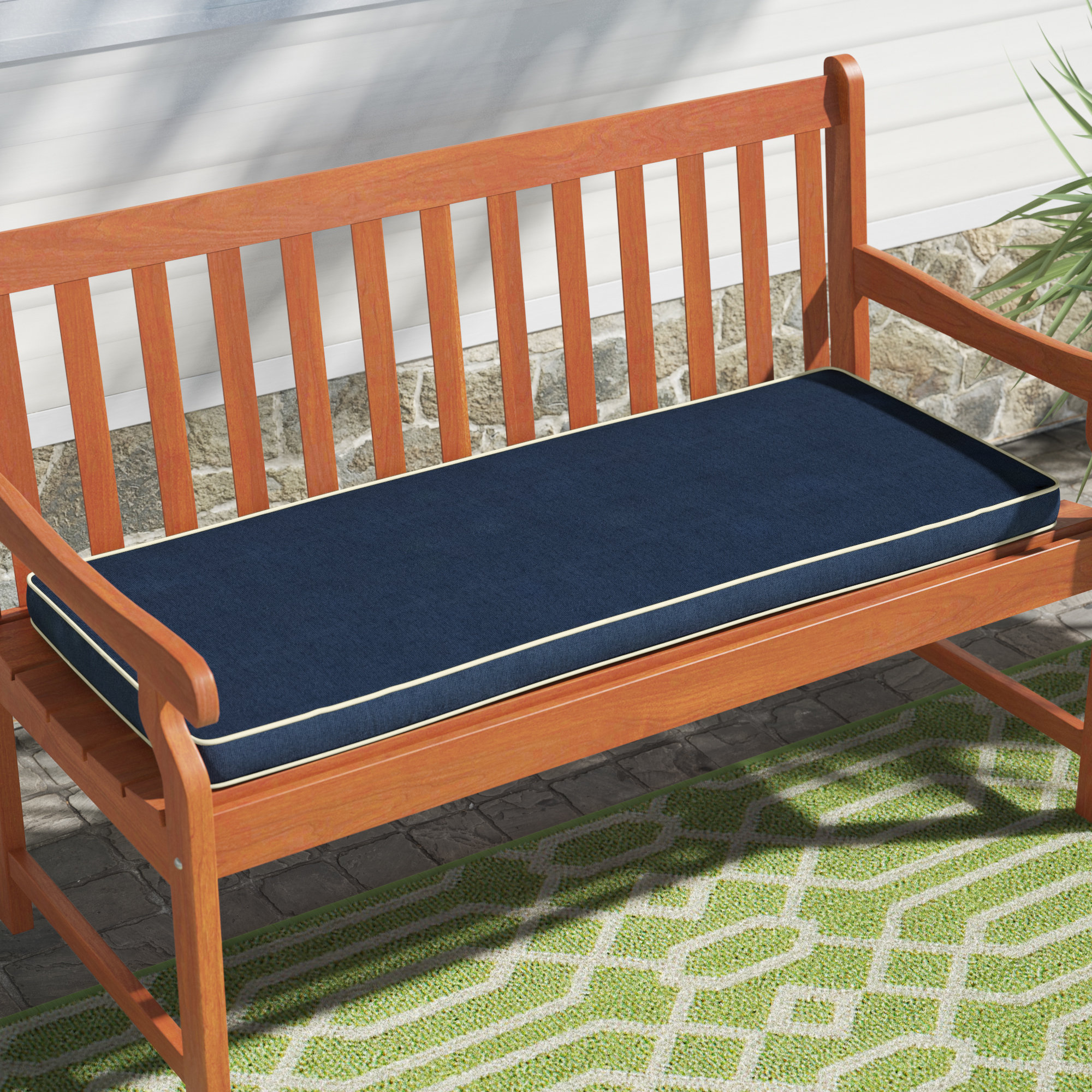 Bay Isle Home Holoubkov Indoor Outdoor Sunbrella Bench Cushion Indoor Outdoor Sunbrella Bench Cushion