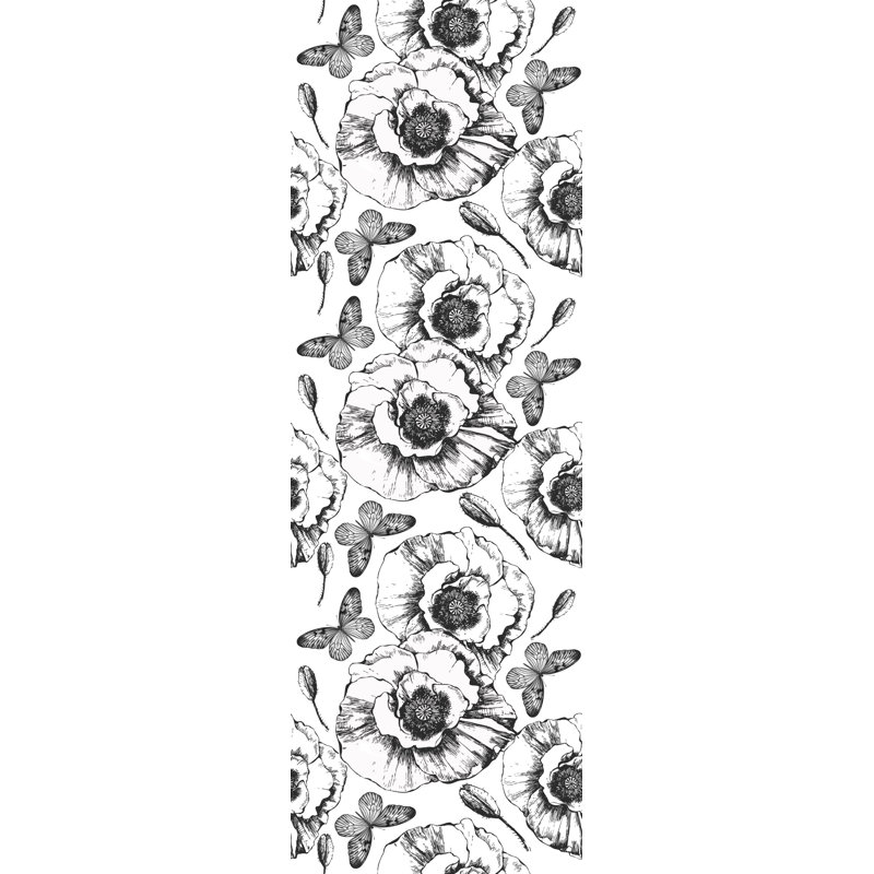Bungalow Rose Java Removable Vintage Poppy Flowers 6 25 L X 25 W