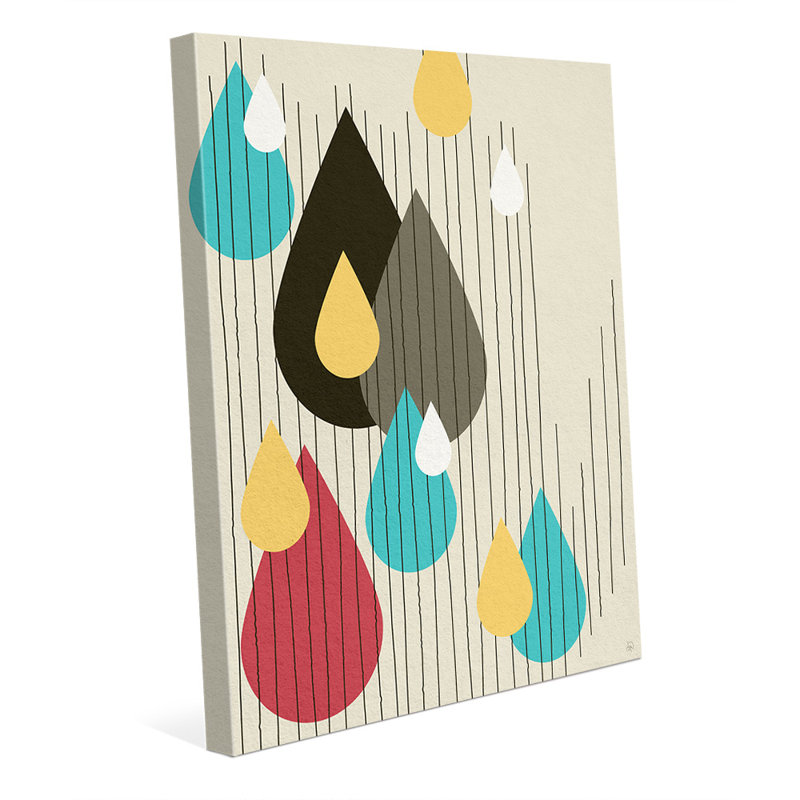 Click Wall Art Rain Drops Party Graphic Art On Wrapped Canvas Wayfair