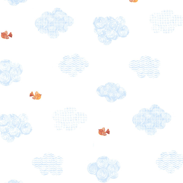 Zoomie Kids Meltzer 33 X 20 5 Noah S Clouds 3d Embossed