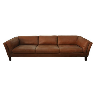 Condron 3 Seater Leather Sofa by Foundry Select Best Choices