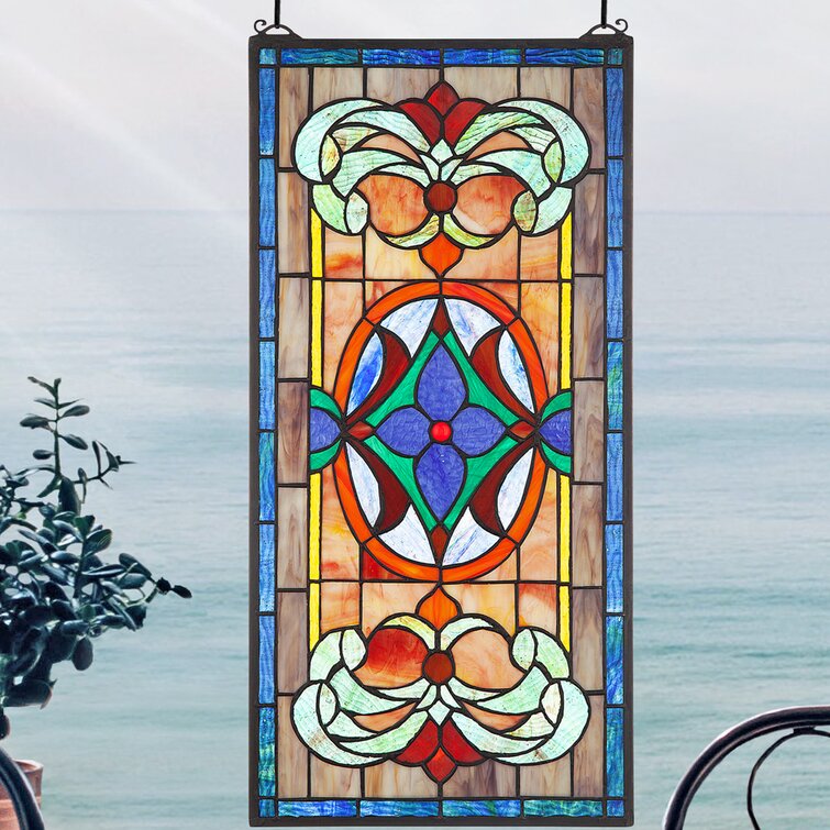 Design Toscano Sainte Genevieve Stained Glass Window Panel Wayfair