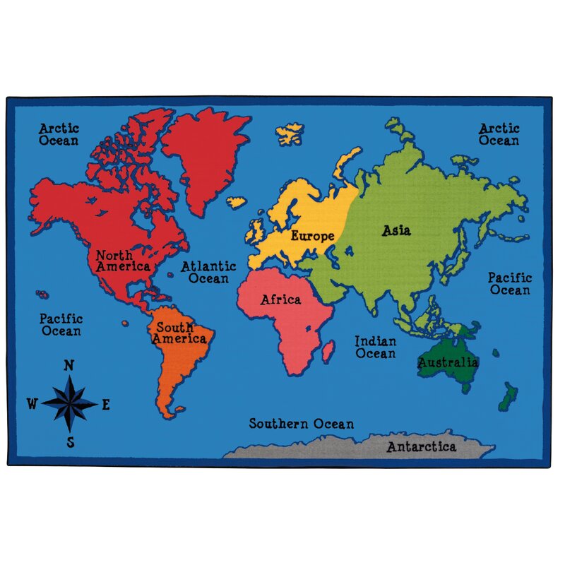 Carpets For Kids Value Plus World Map Area Rug Reviews Wayfair
