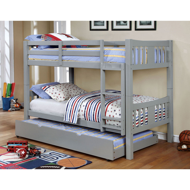 Harriet Bee Conwell Twin Over Twin Bunk Bed With Trundle Wayfair