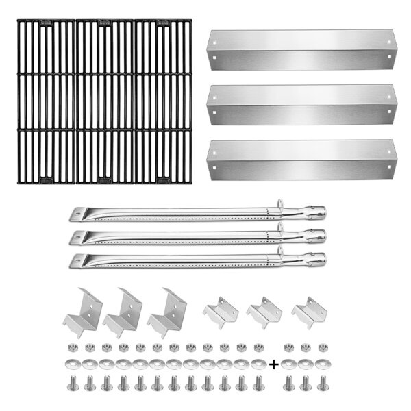 BBQ Grill Cooking Grates Grid Heat Plates Burners for Char-Griller King Griller 