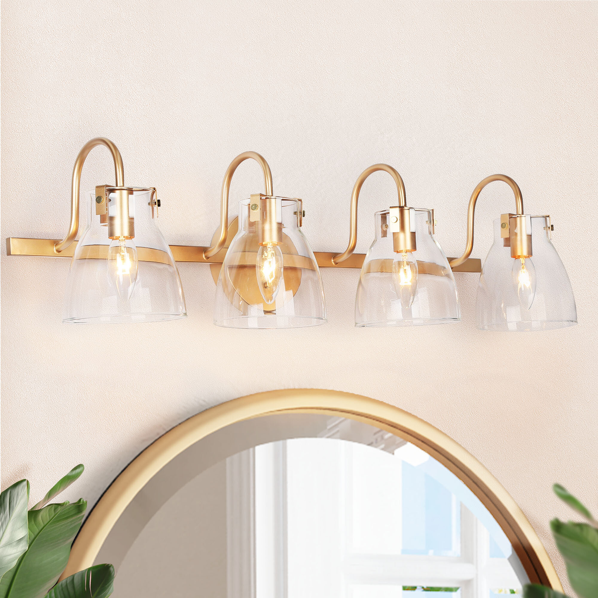 Everly Quinn Maj 4 - Light Dimmable Vanity Light | Wayfair