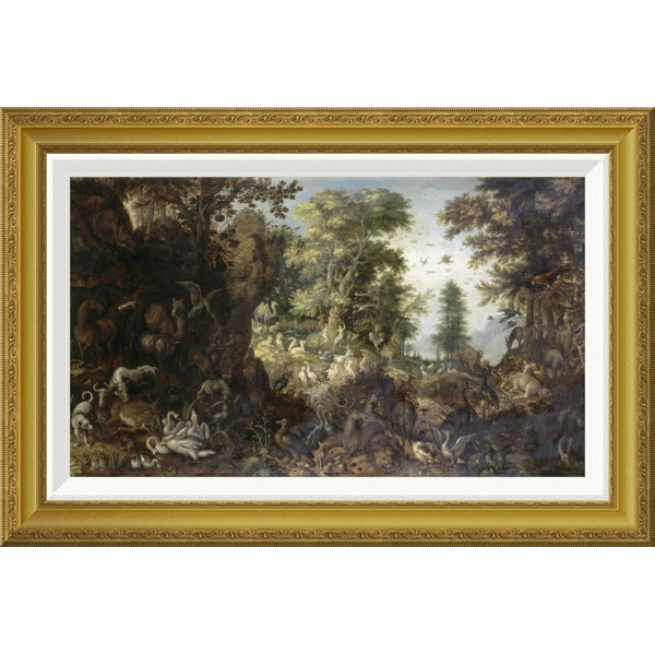Global Gallery The Garden Of Eden With Eve Tempting Adam By