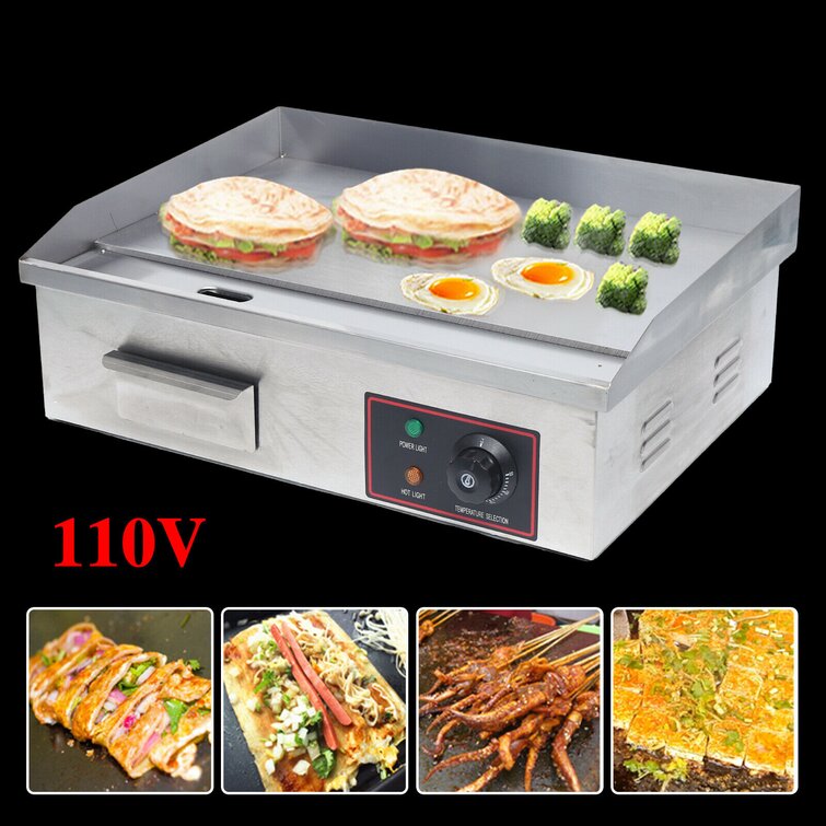 Electric Griddle for Commercial Kitchen Hotplate Countertop BBQ Grill 