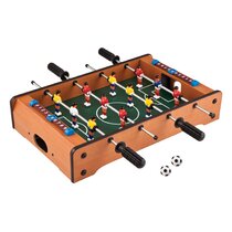 Foosball Mini Table Football for Children and Adults Fun Two-Person Puzzle Table Game Indoor Tabletop with 3 Balls and Automatic Integral Goal
