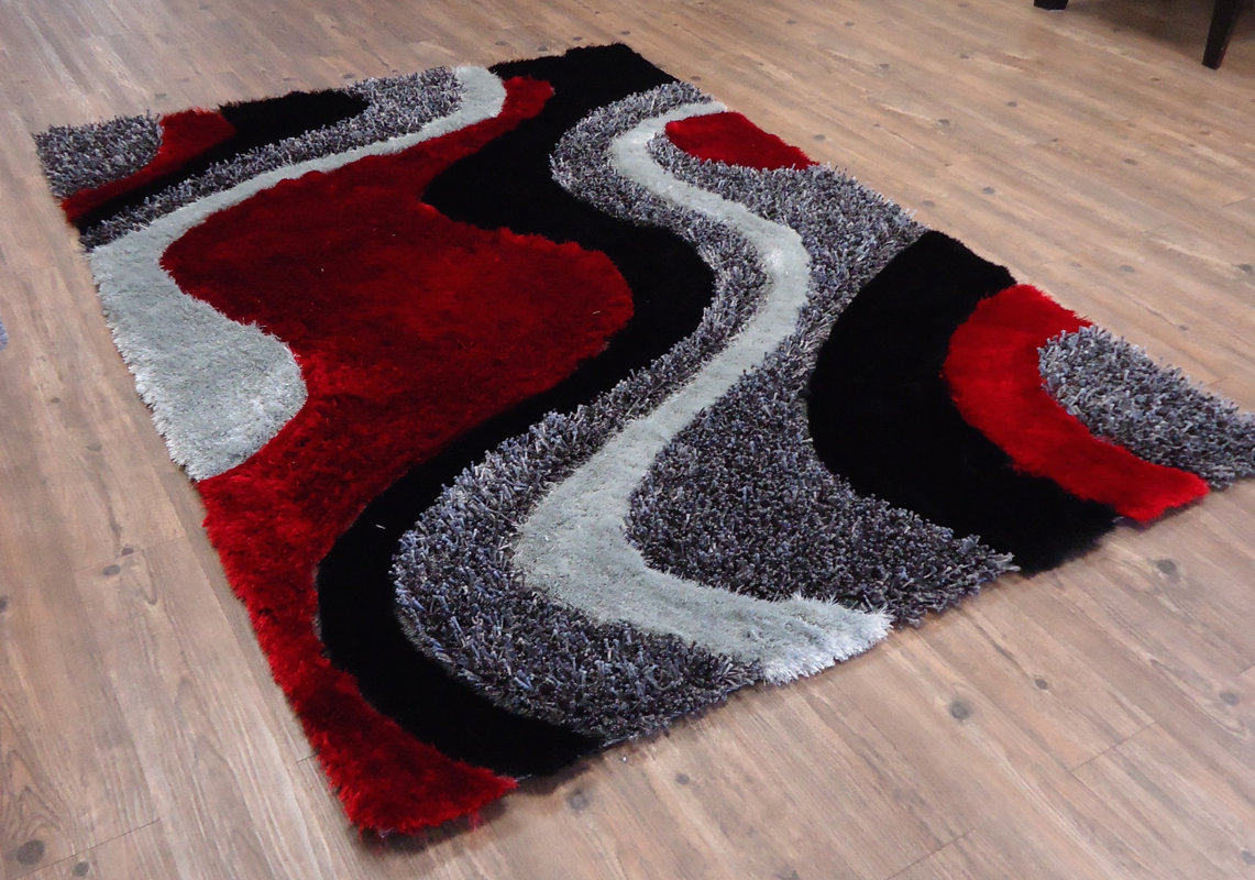 Black And Red Area Rugs rug factory plus hand-tufted black/red area rug & reviews | wayfair Black And Red Area Rugs rug factory plus hand-tufted black/red area rug & reviews | wayfair