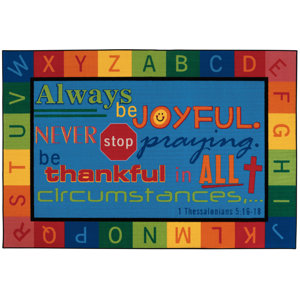 Value Plus Always be Joyful Circletime Area Rug