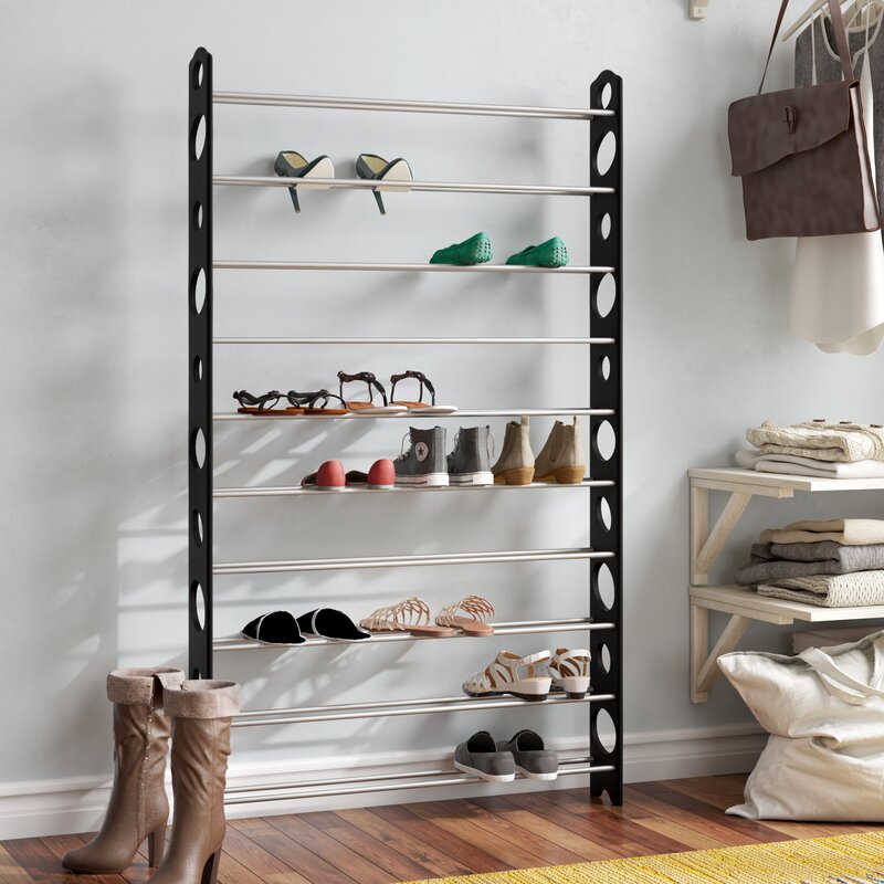 Rebrilliant 10 Tier 50 Pair Stackable Shoe Rack Reviews Wayfair