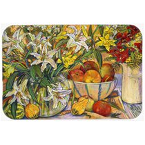 multicolor Carolines Treasures PTW2058LCB Lily and the Hummingbirds Glass Cutting Board Large 12H x 16W