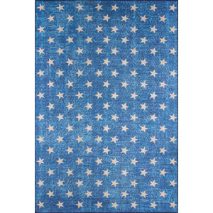 Stars Blue Area Rug