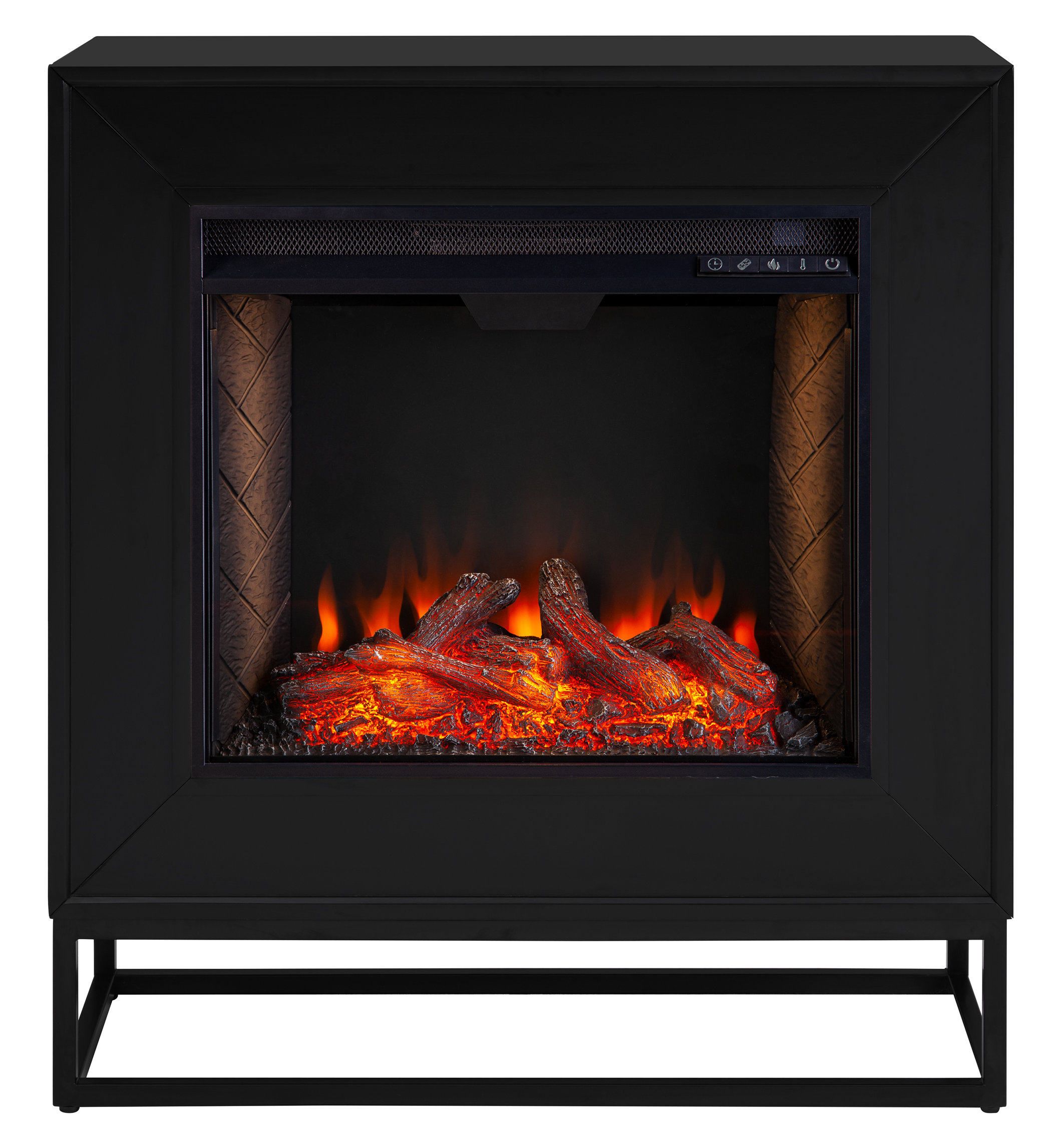 Ebern Designs Usamah Alexa Enabled Electric Fireplace Wayfair