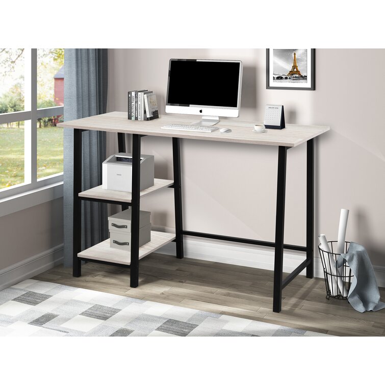 black and cream desk