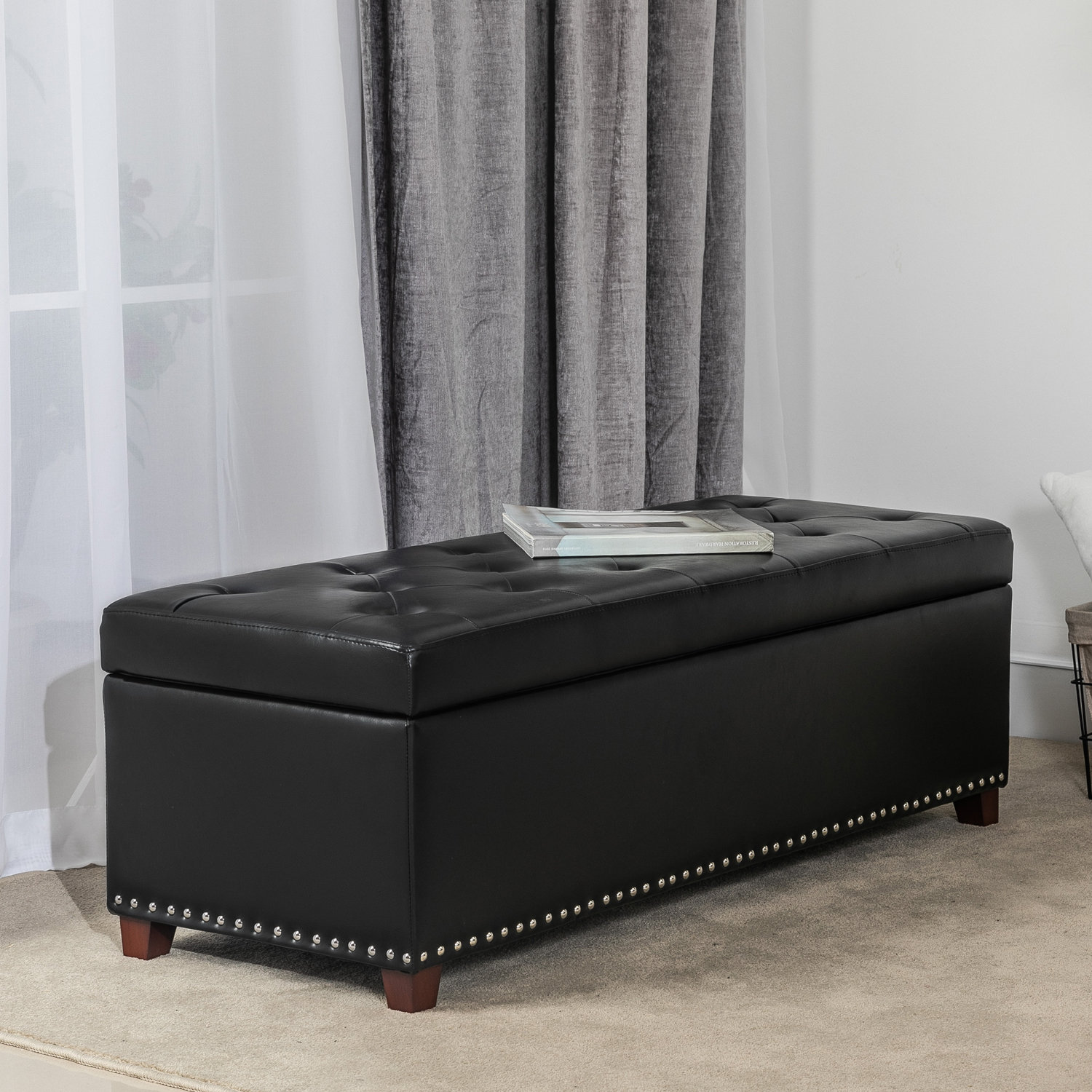 Winston Porter Rosaline Faux Leather Storage Bench Reviews Wayfair