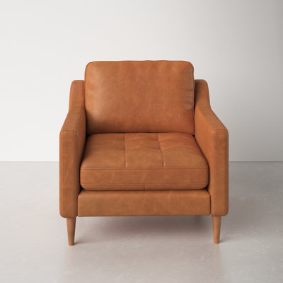 daylen genuine leather armchair