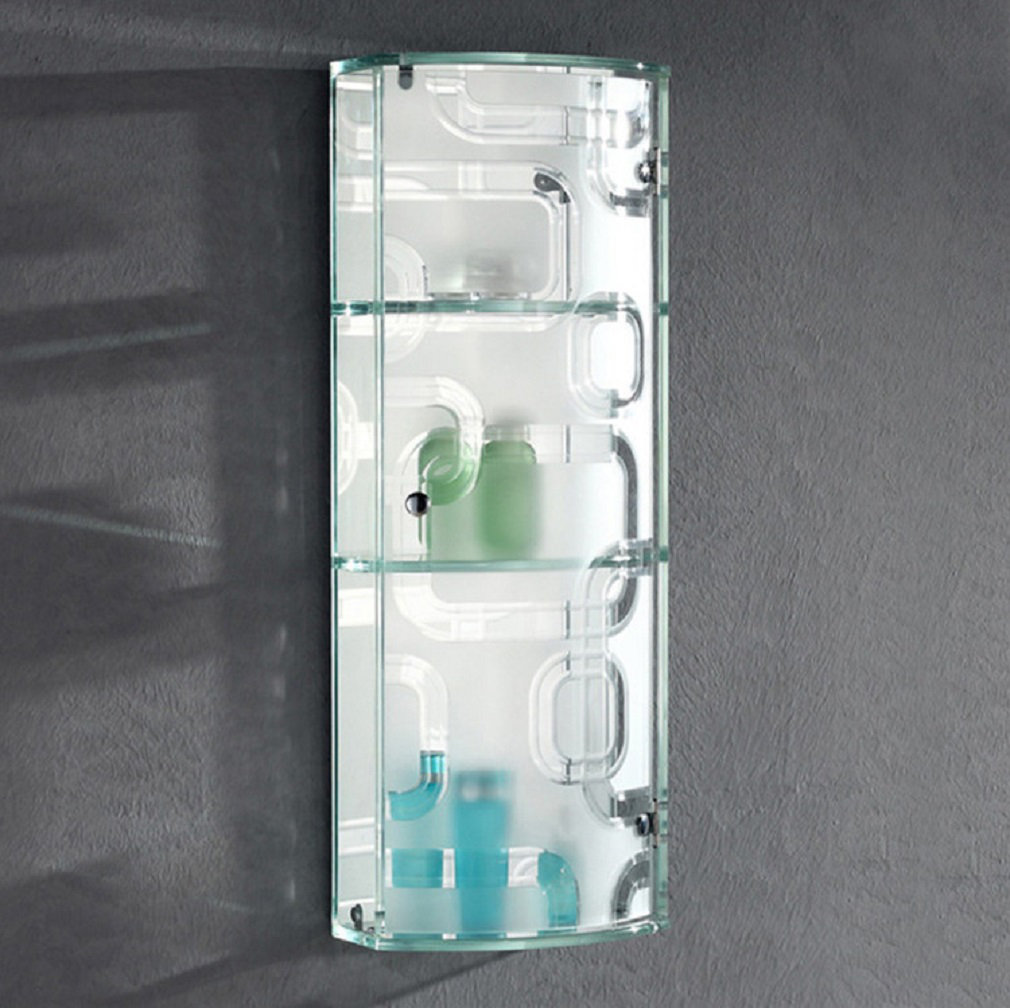 Ebern Designs Cynda Glass Wall Mounted Bathroom Cabinet | Wayfair