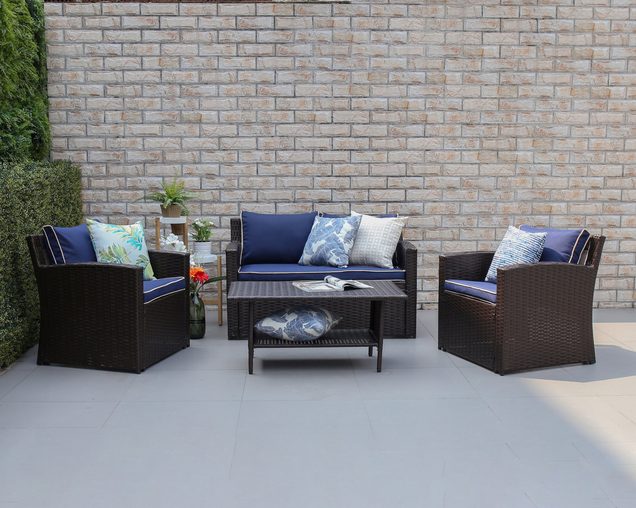 Kingsbury 4 Piece Sofa Seating Group With Cushions Reviews Joss Main