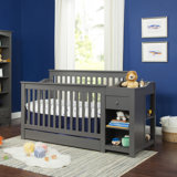baby bed and changing table combo