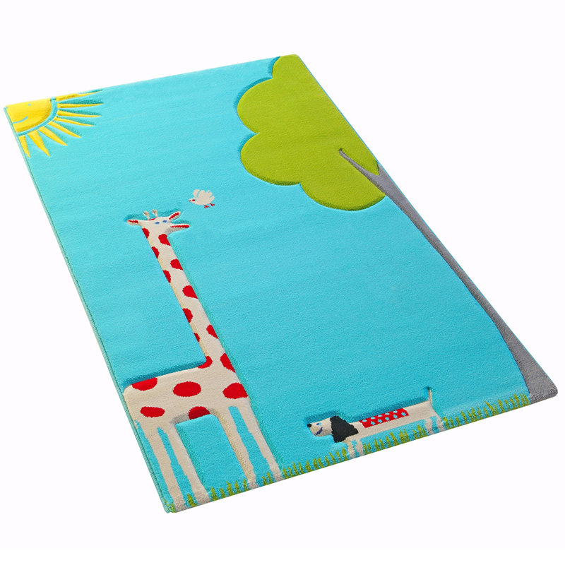 Zoomie Kids Troutman Giraffe Nursery And Turquoise Area Rug Zoomie Kids Troutman Giraffe Nursery