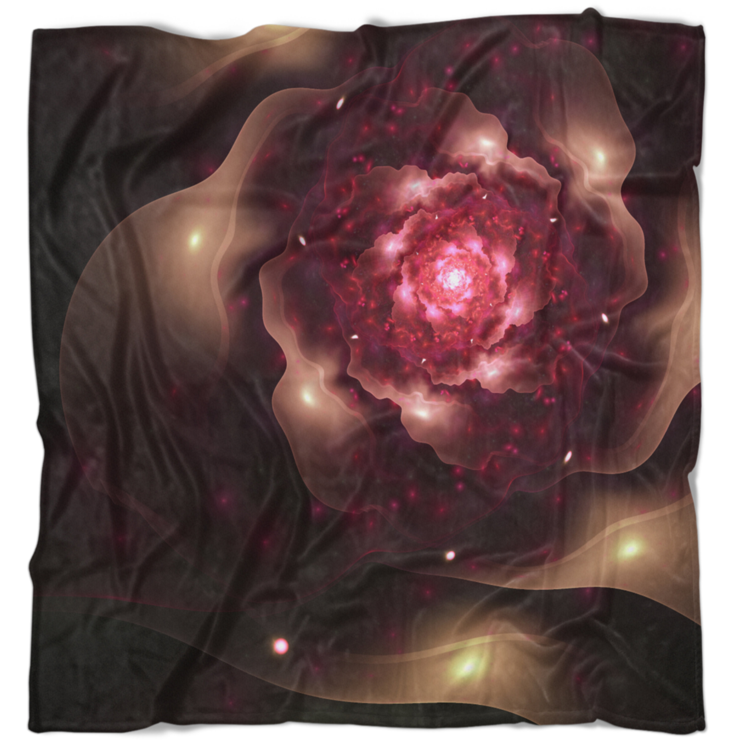 East Urban Home Floral Sparkling Fractal Digital Art Blanket Wayfair