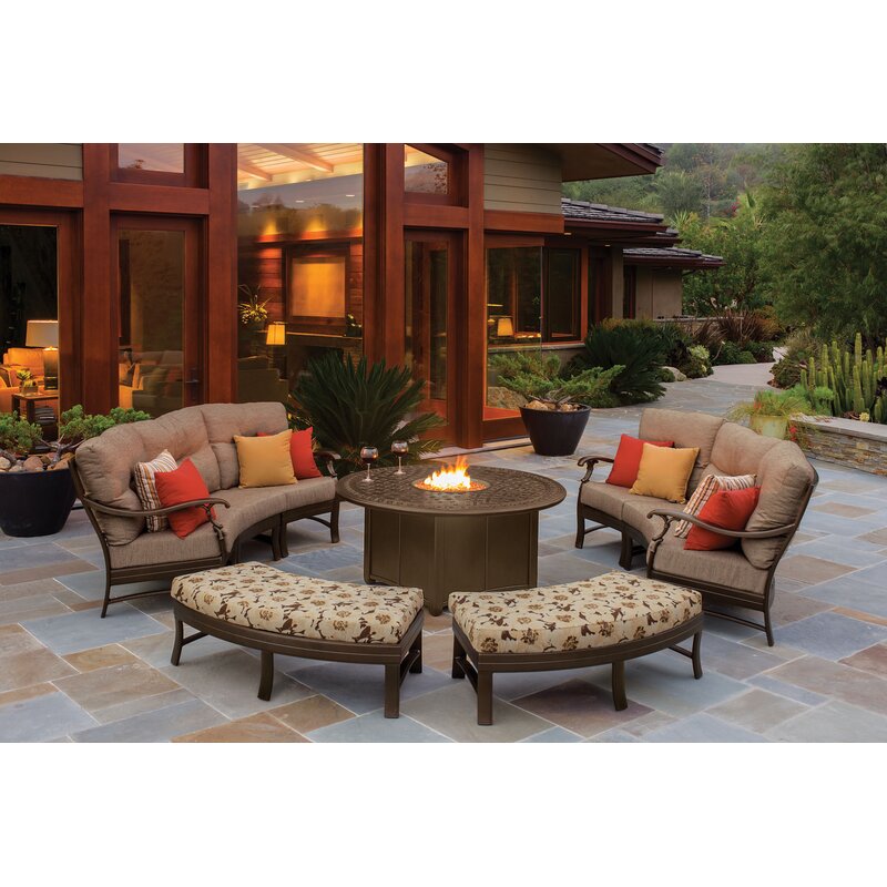 Tropitone Ravello Fire Pit Seating Group With Cushions Wayfair