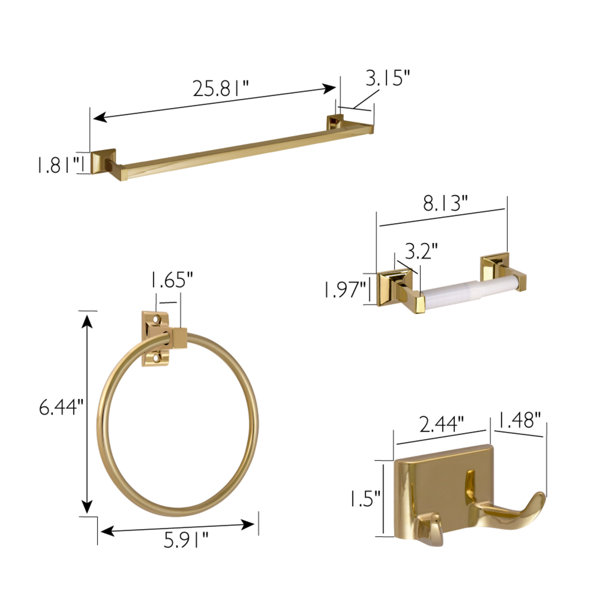 Mercer41 Chertsey 4 Piece Bathroom Hardware Set Reviews Wayfair