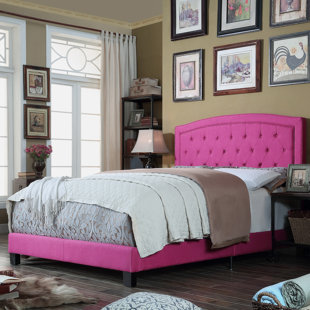 Pink Beds You Ll Love Wayfair Pascal Upholstered Panel Bed