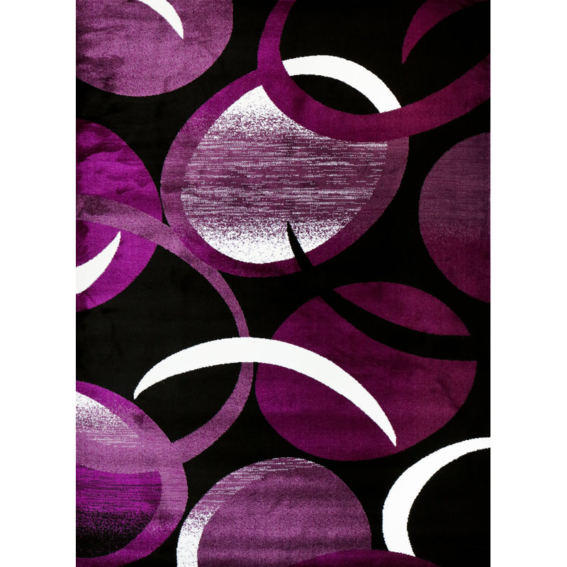 Latitude Run Abstract Purple Area Rug & Reviews Wayfair