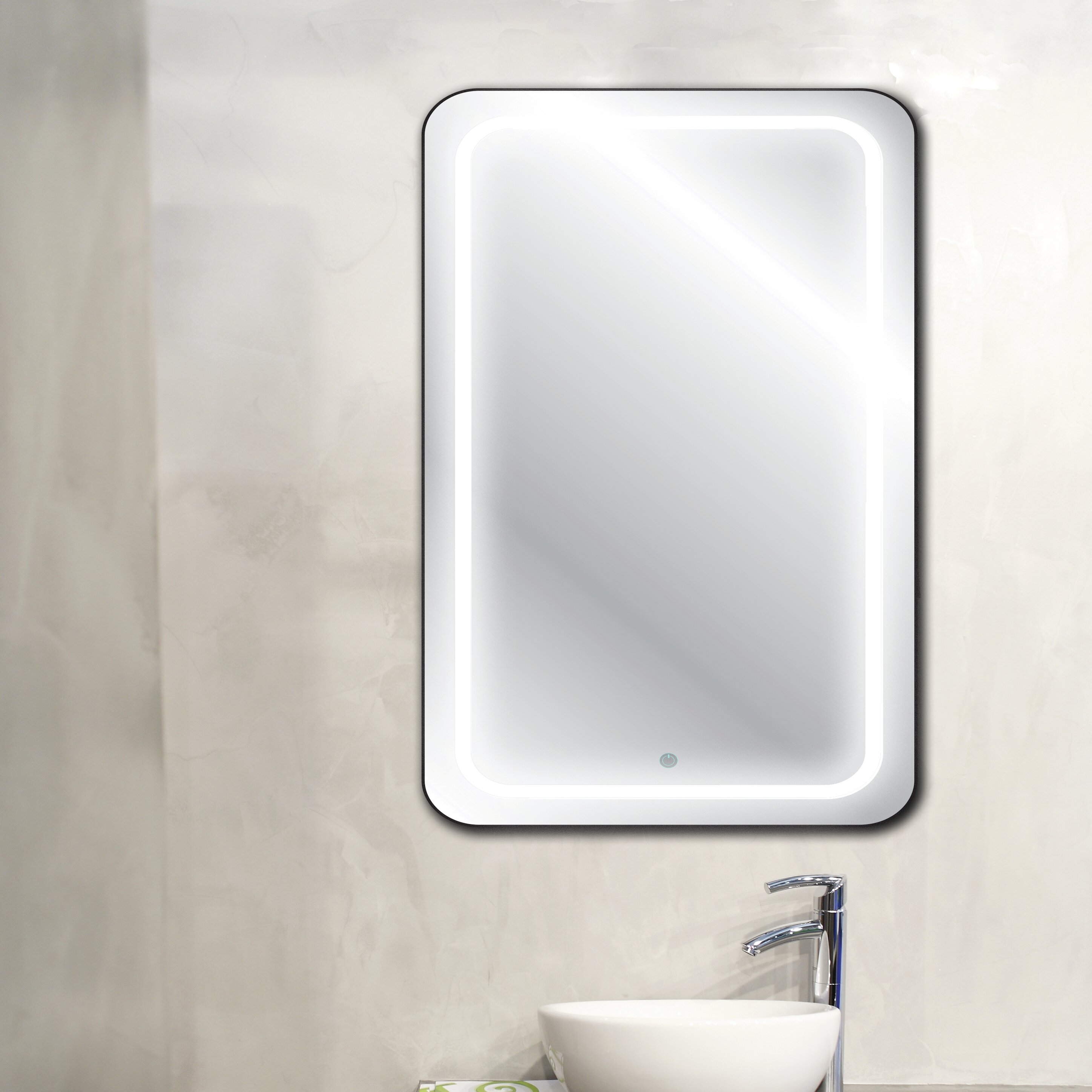 Celebrity Design Frameless Lighted Bathroom Vanity Mirror Wayfair