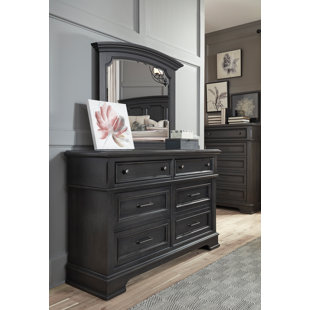 Earley 6 Drawer Double Dresser with Mirror by Darby Home Co